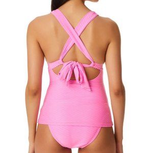 Jessica Simpson Women's Pretty in Pique Ruched Bikini Top Women's Swimsuit main image 1